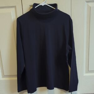 Talbots Navy Cotton Blend Turtle Neck/Plus Petite 2XP/NWT